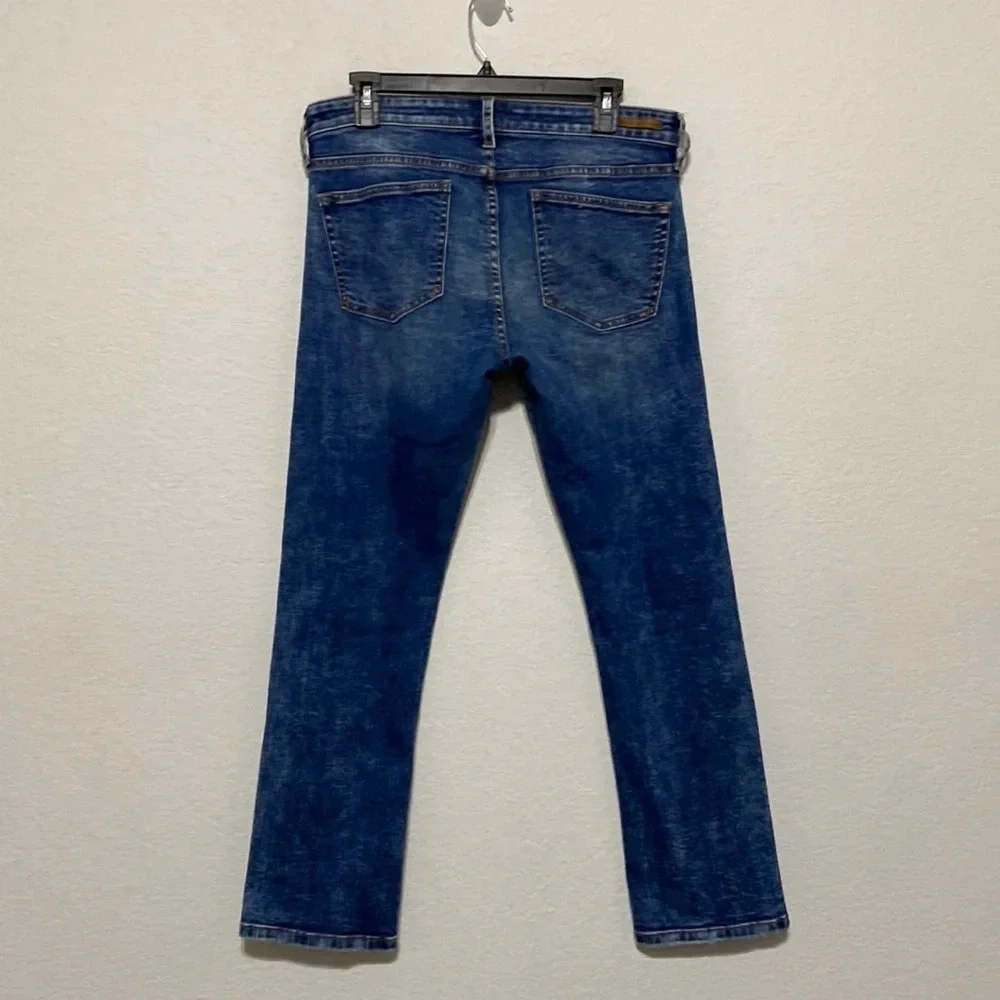 Anthro Pilcro and the Letterpress High Waisted Distressed Slim Straight Jeans 30